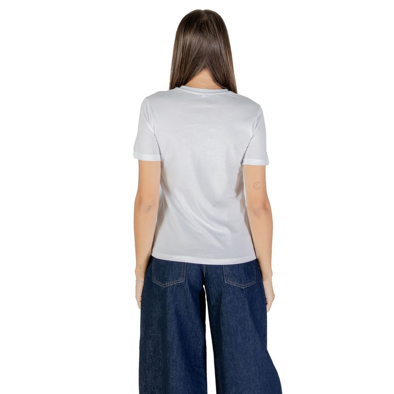 Only ONLADELINA T-Shirt Blanc en Coton pour Femmes