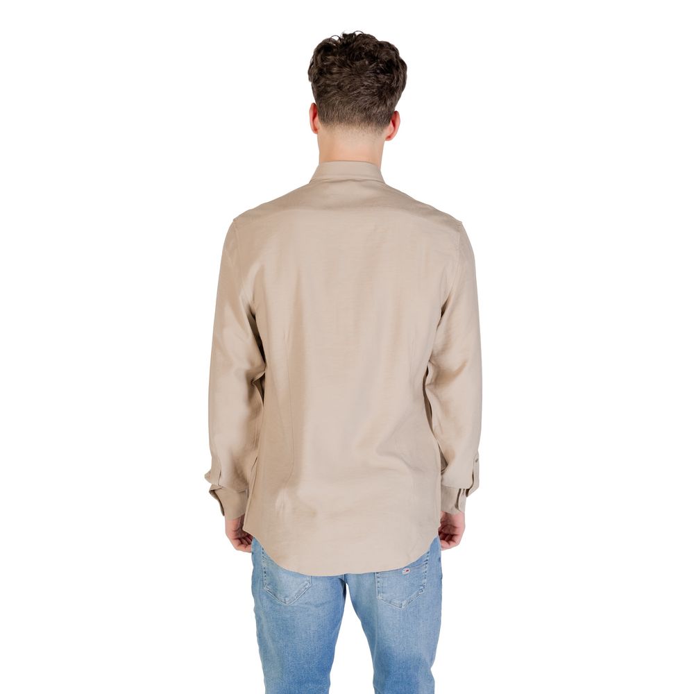 Antony Morato Chemise Beige Viscose Napoli Regular Fit