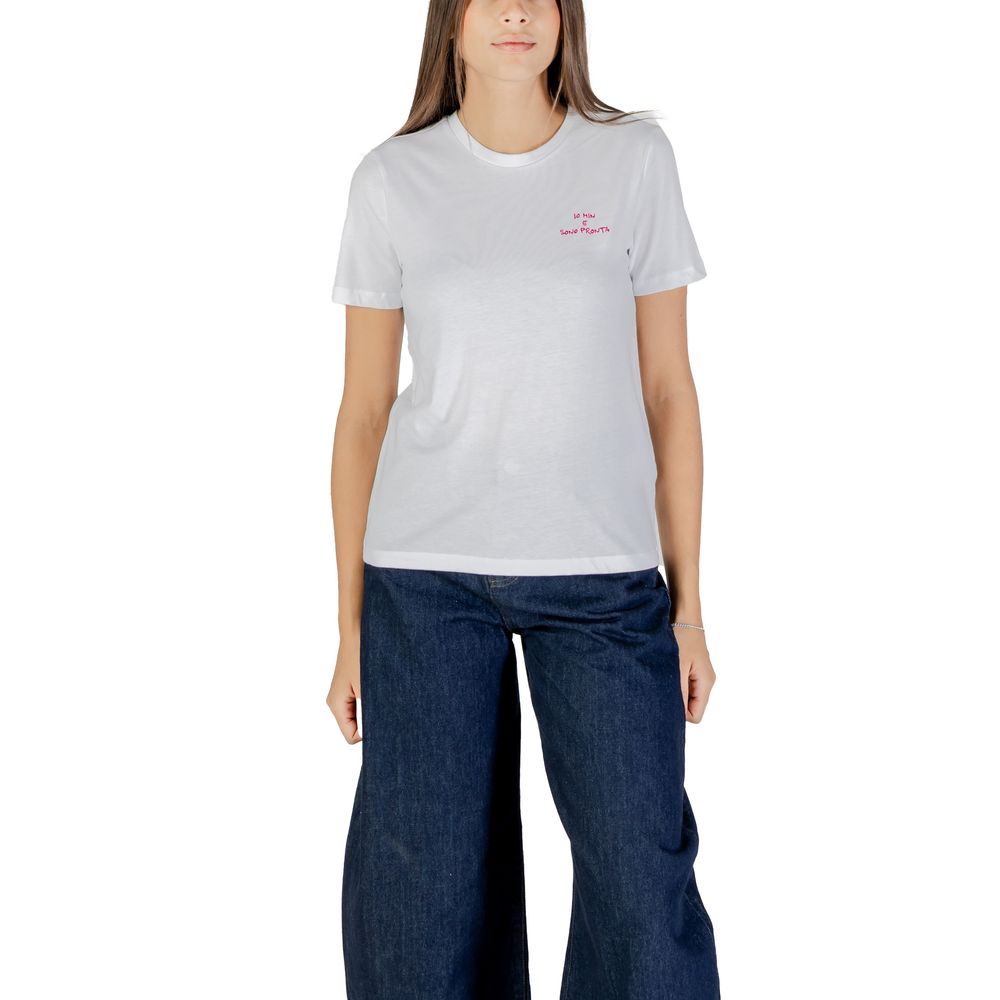 Only ONLADELINA T-Shirt en Coton Rose à Manches Courtes