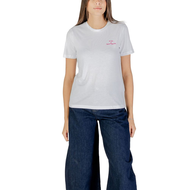 Only ONLADELINA T-Shirt en Coton Rose à Manches Courtes