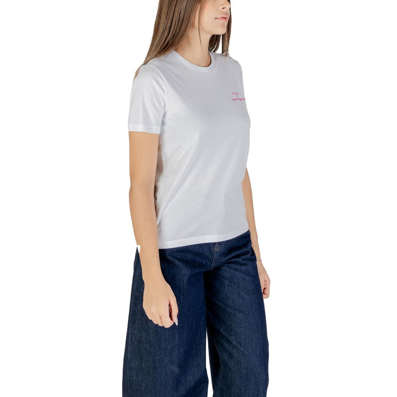 Only ONLADELINA T-Shirt en Coton Rose à Manches Courtes