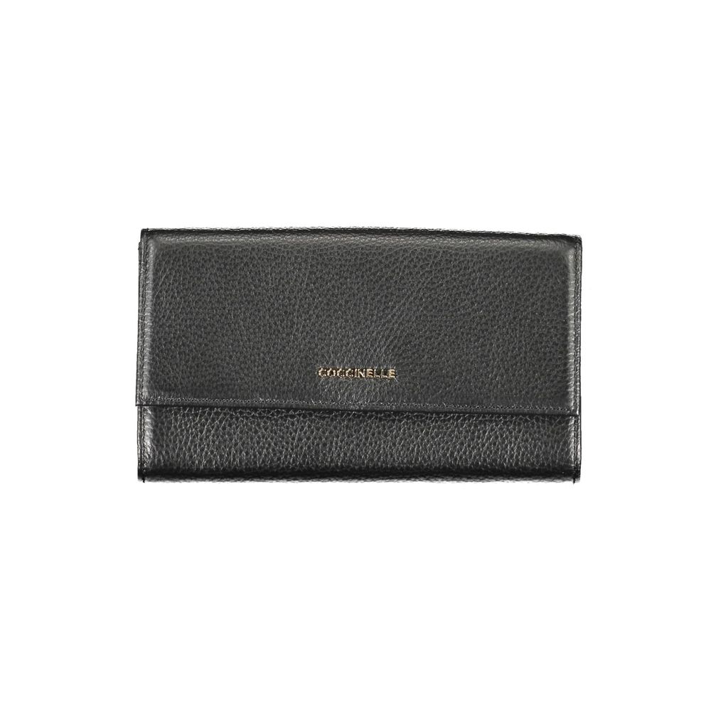 Coccinelle Black Leather Wallet - Élégance et Fonctionnalité
