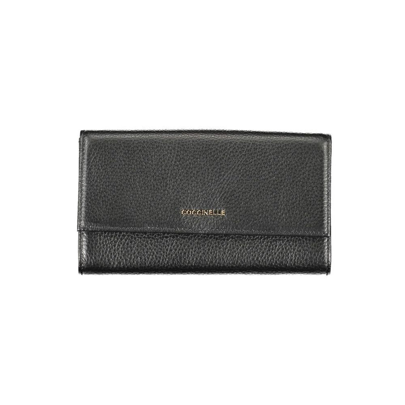 Coccinelle Black Leather Wallet - Élégance et Fonctionnalité