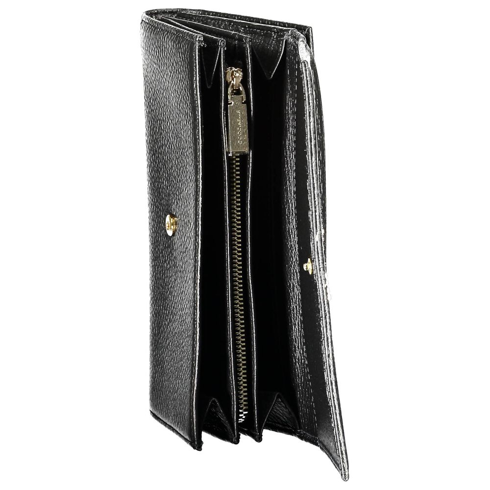 Coccinelle Black Leather Wallet - Élégance et Fonctionnalité