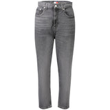 Tommy Hilfiger Black Cotton Ultra High Tapered Mom Jeans