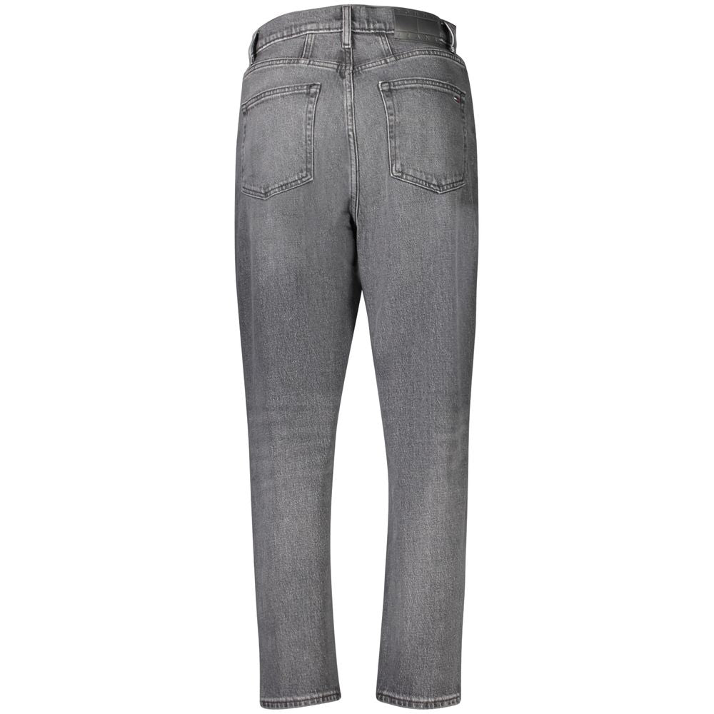 Tommy Hilfiger Black Cotton Ultra High Tapered Mom Jeans