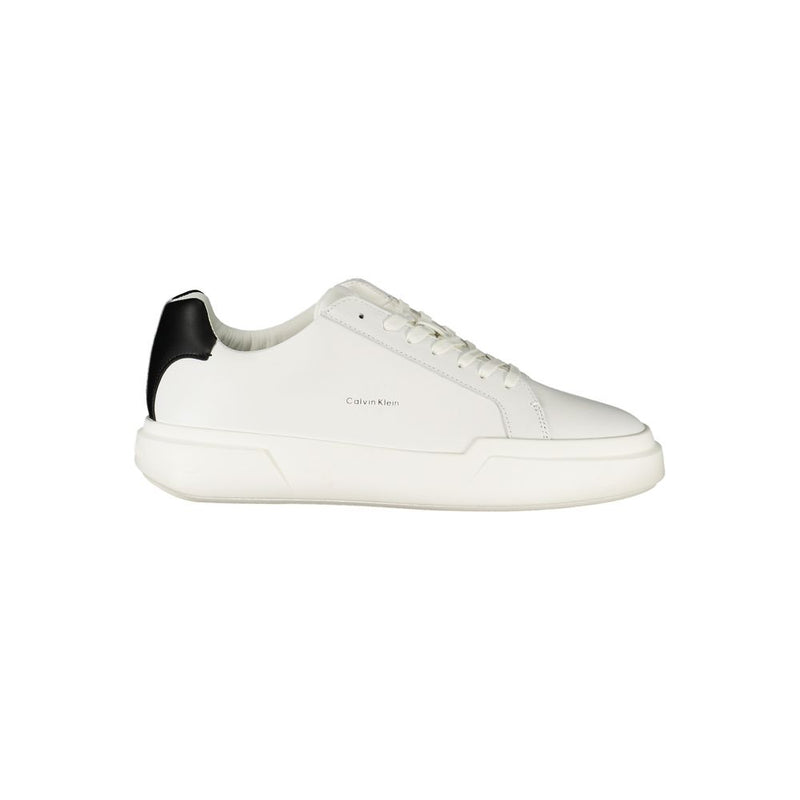 Calvin Klein White Leather Men Sneaker - Élégance et Confort