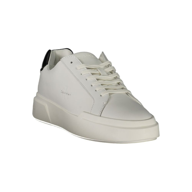Calvin Klein White Leather Men Sneaker - Élégance et Confort