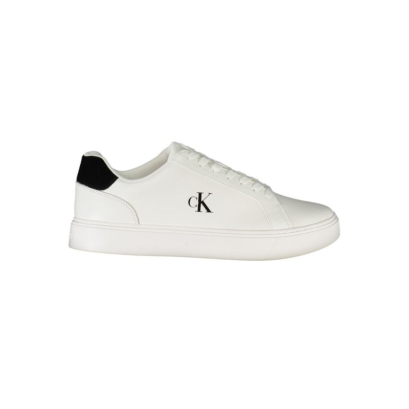 Calvin Klein White Leather Men Sneaker - Stylish & Versatile