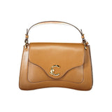 Coccinelle C-Me Calf Bag - Elegant Brown Leather Handbag