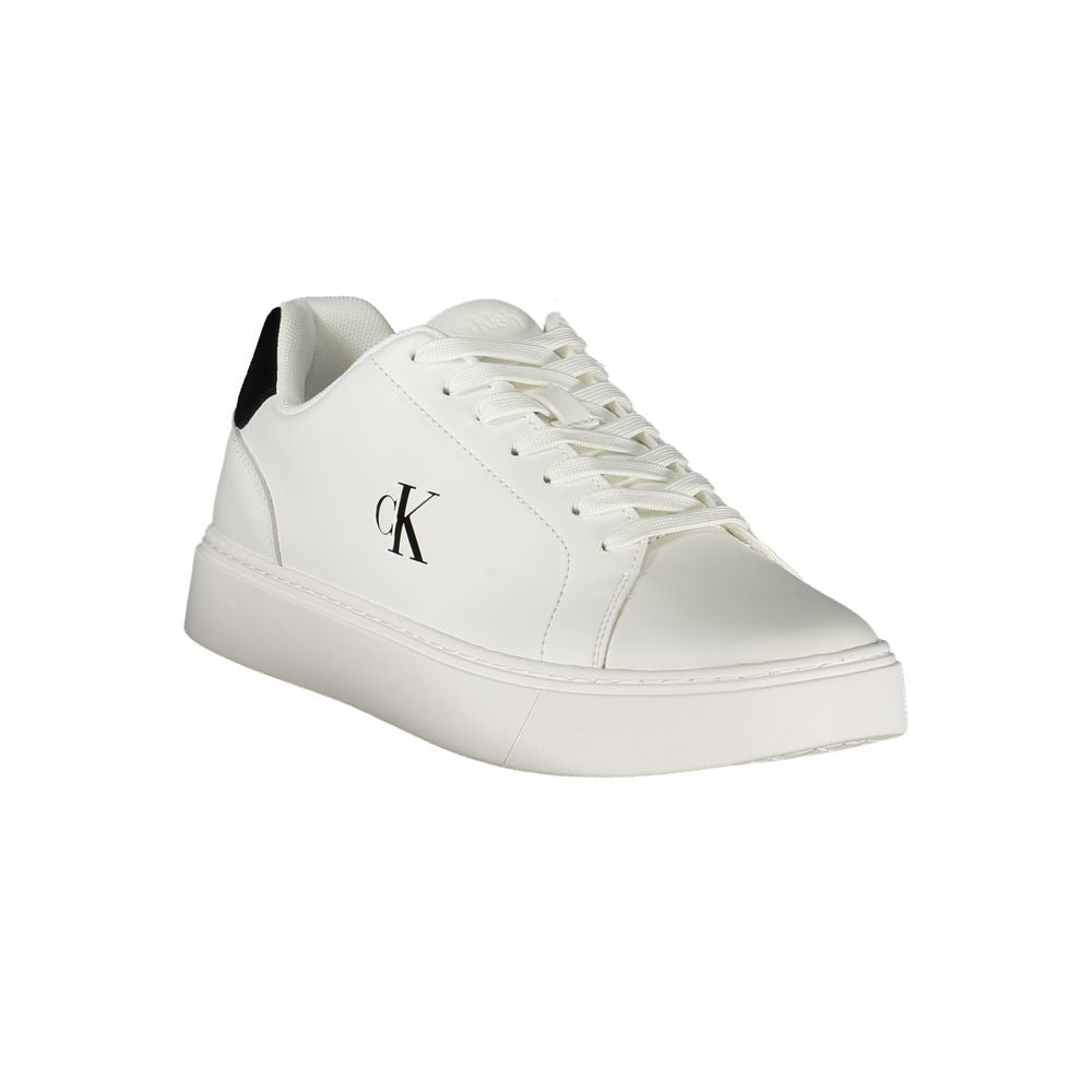 Calvin Klein White Leather Men Sneaker - Stylish & Versatile