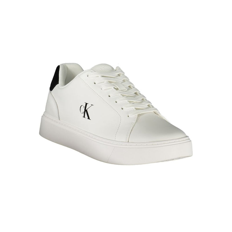 Calvin Klein White Leather Men Sneaker - Stylish & Versatile
