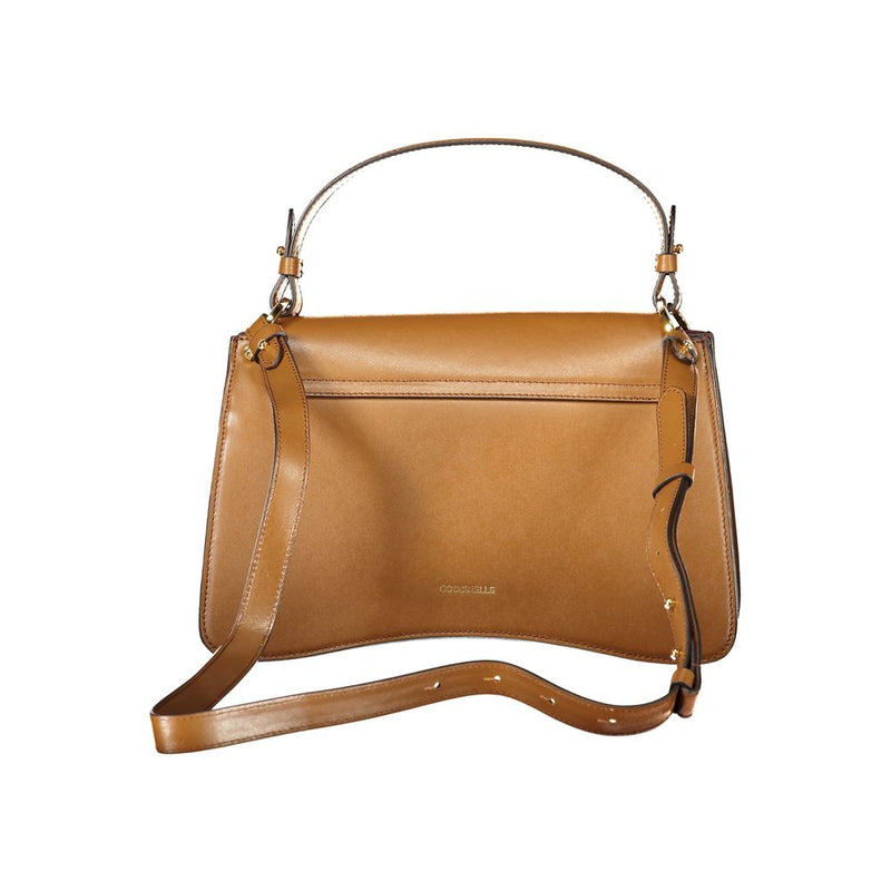 Coccinelle C-Me Calf Bag - Élégant Sac à Main en Cuir Marron