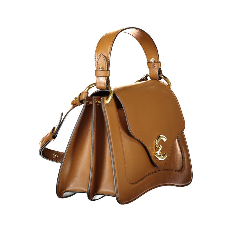 Coccinelle C-Me Calf Bag - Élégant Sac à Main en Cuir Marron