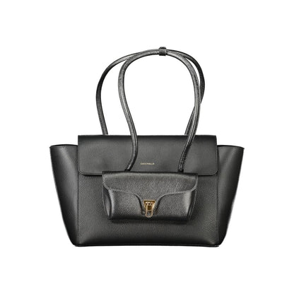Sac à main Coccinelle en cuir noir pour femme