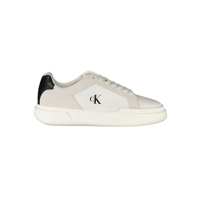 Calvin Klein White Leather Men Sneaker - Style and Comfort Combined