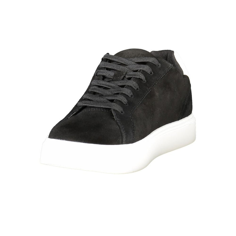 Calvin Klein Black Leather Men Sneaker - Élégant et Confortable