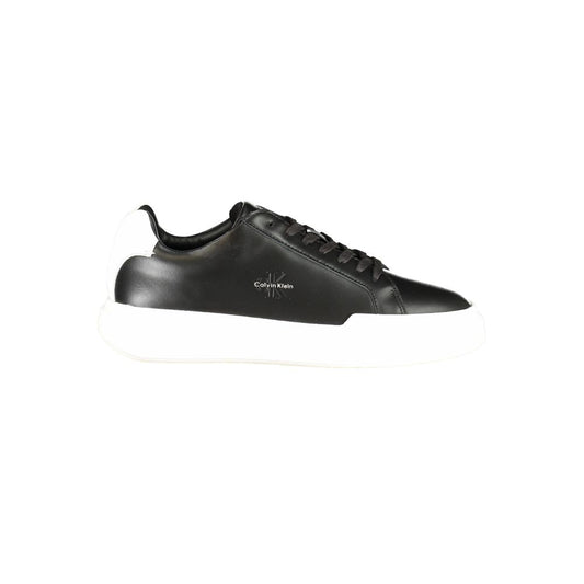 Calvin Klein Black Leather Men's Sneaker - Stylish Athletic Footwear