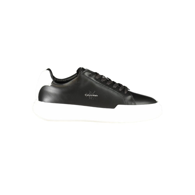 Calvin Klein Black Leather Men's Sneaker - Athletic Style and Comfort