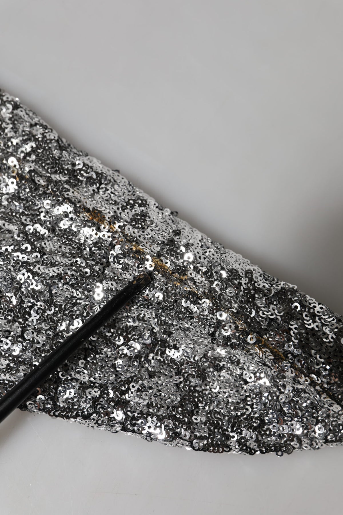Dolce & Gabbana Silver Sequins Glitter High Heel Boots