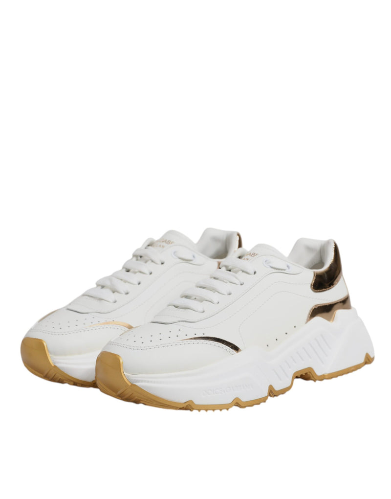 Dolce & Gabbana White Gold Daymaster Low Top Sneakers