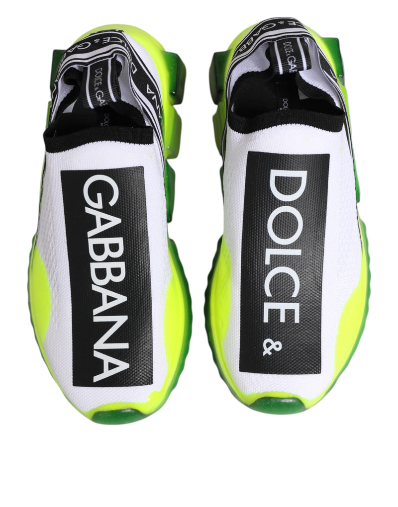 Dolce & Gabbana Black White Slip On Sorrento Sneakers
