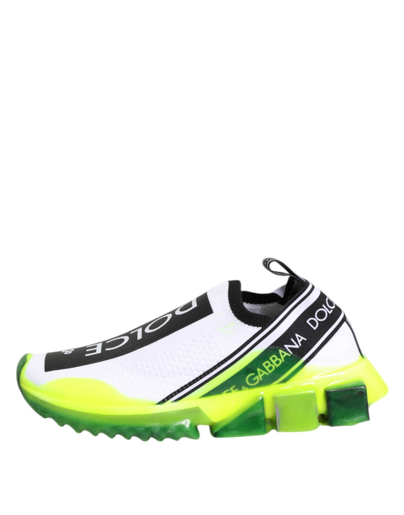 Dolce & Gabbana Black White Slip On Sorrento Sneakers