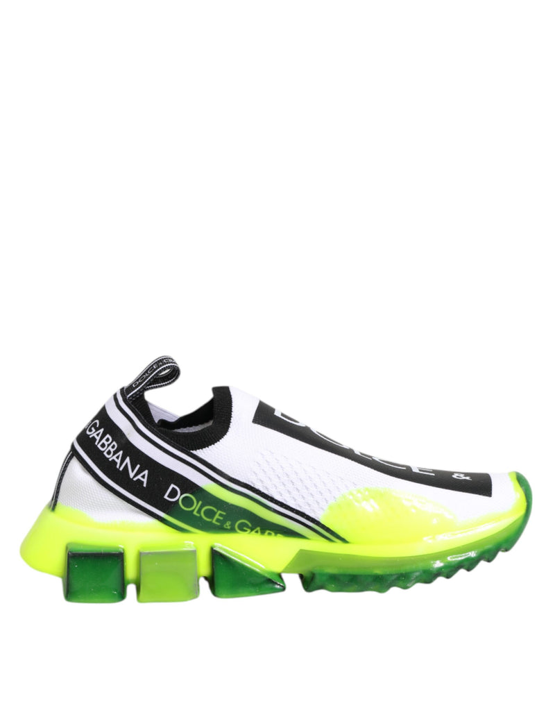 Dolce & Gabbana Black White Slip On Sorrento Sneakers