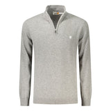 Timberland Grey Wool Men Sweater - Stylish Half Zip Design