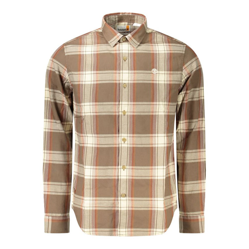 Chemise en Coton Marron Timberland pour Homme