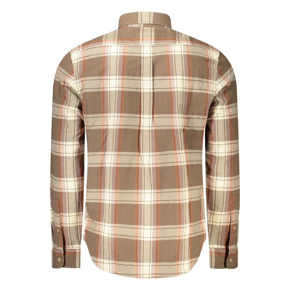 Chemise en Coton Marron Timberland pour Homme