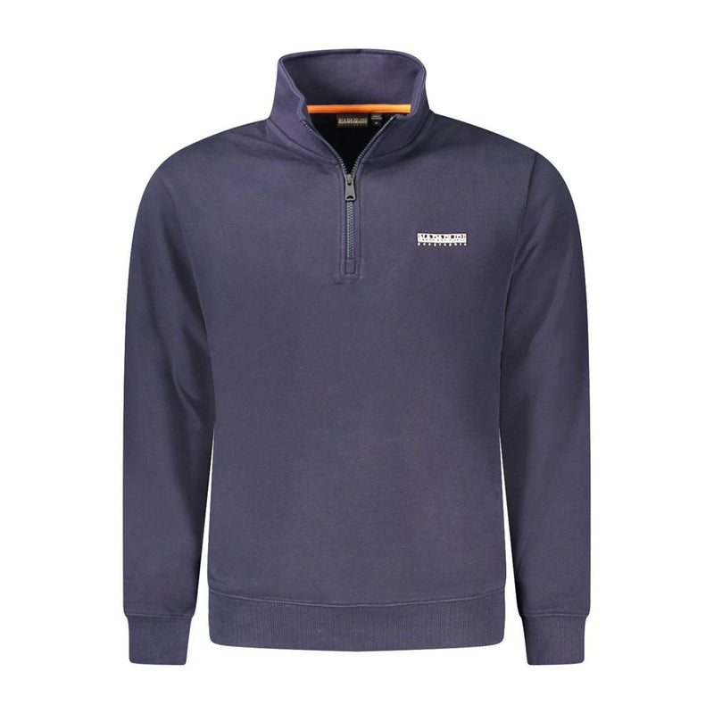 Napapijri Blue Cotton Men Sweater - Stylish & Cozy