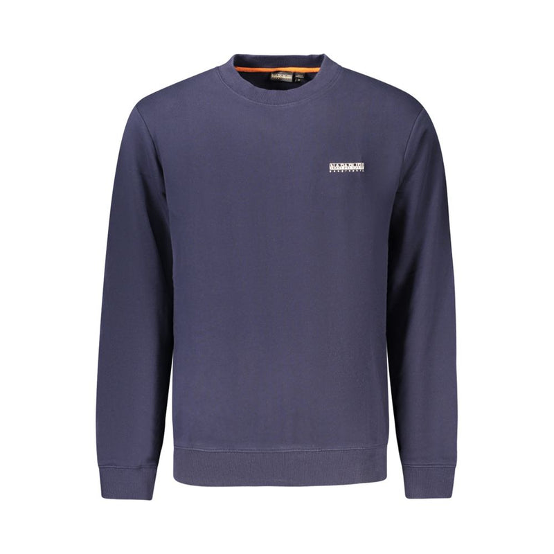 Napapijri Blue Cotton Men Sweater - Stylish Comfort
