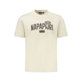 T-Shirt Napapijri Beige en Coton pour Homme