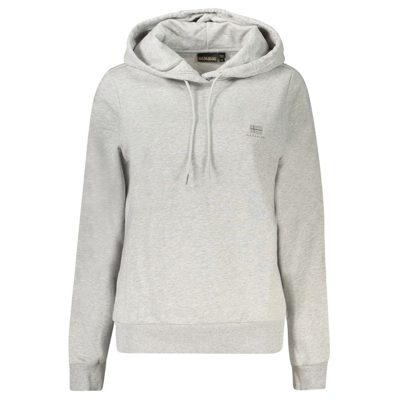 Napapijri Gray Cotton Women Sweater - Stylish and Comfortable