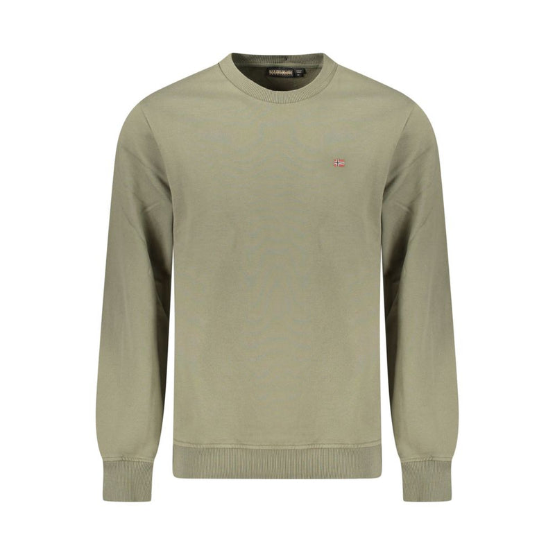 Napapijri Green Cotton Men Sweater - Stylish Comfort
