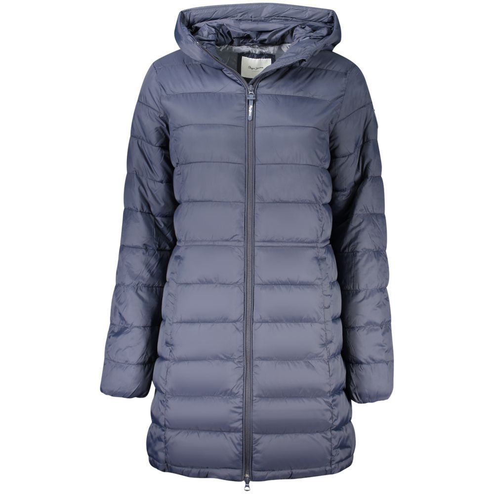 Pepe Jeans Sally Long Blue Polyamide Jacket for Women