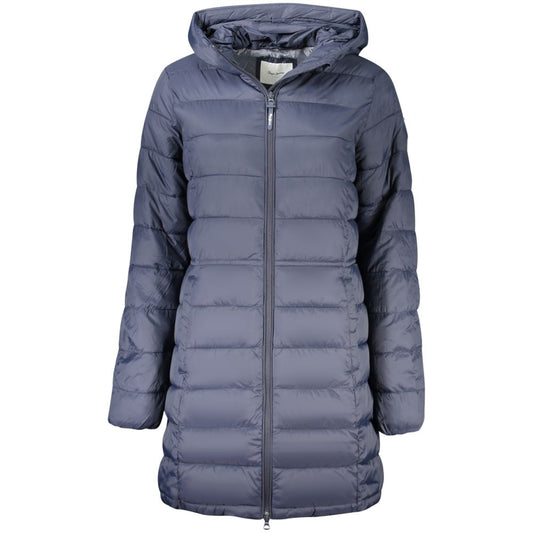Pepe Jeans Sally Long Blue Polyamide Jacket for Women