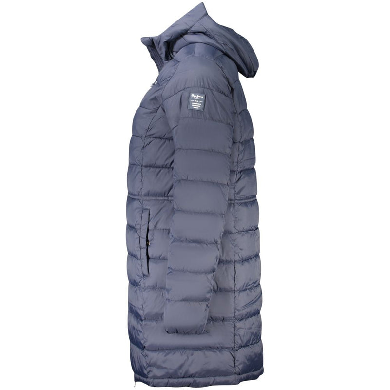 Pepe Jeans Sally Long Blue Polyamide Jacket for Women