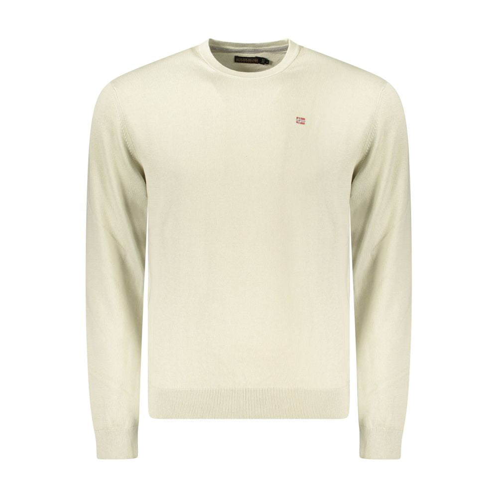 Napapijri Beige Cotton Men Sweater - Comfort & Style