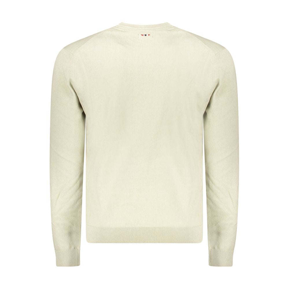 Napapijri Beige Cotton Men Sweater - Comfort & Style