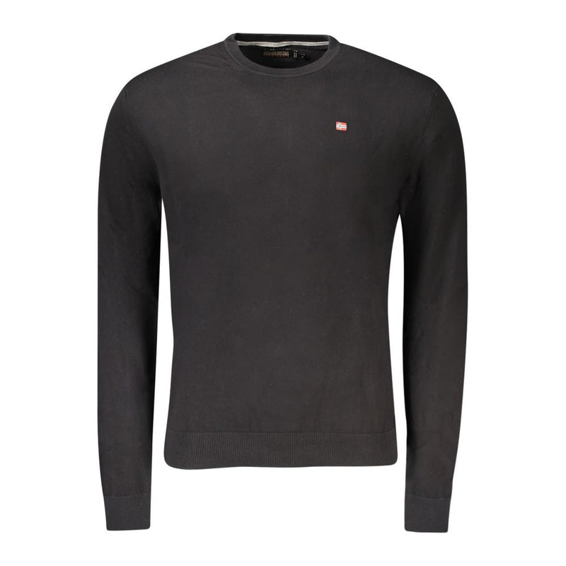 Napapijri Black Cotton Men Sweater - Stylish Comfort
