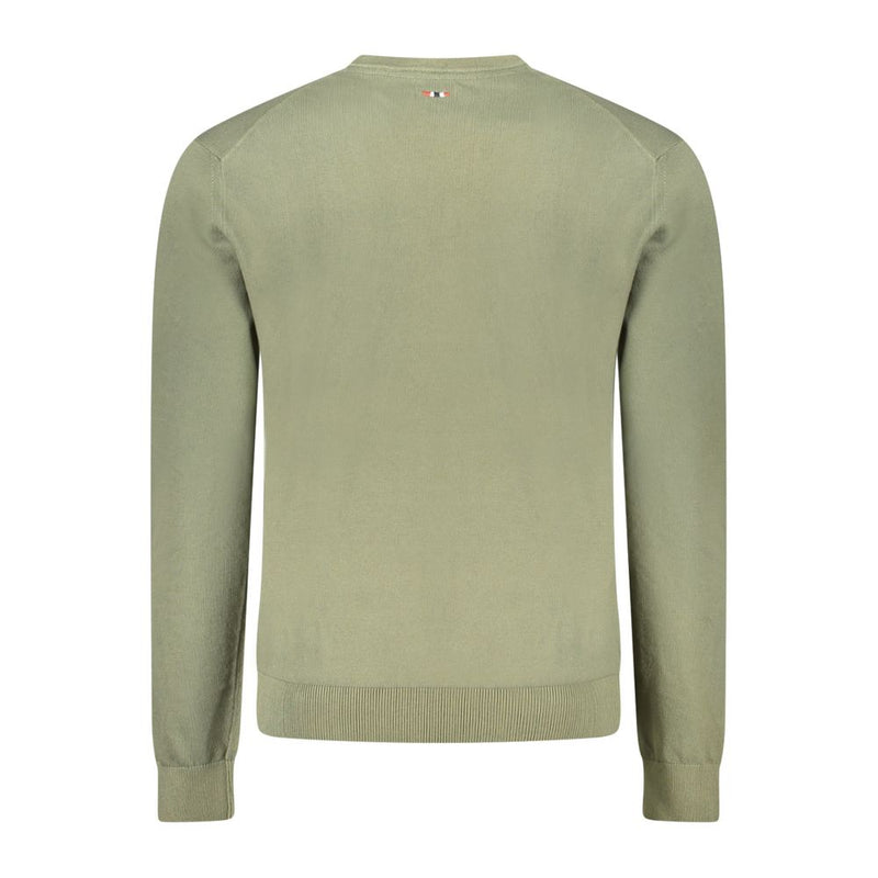 Napapijri Green Cotton Men Sweater - Stylish Comfort