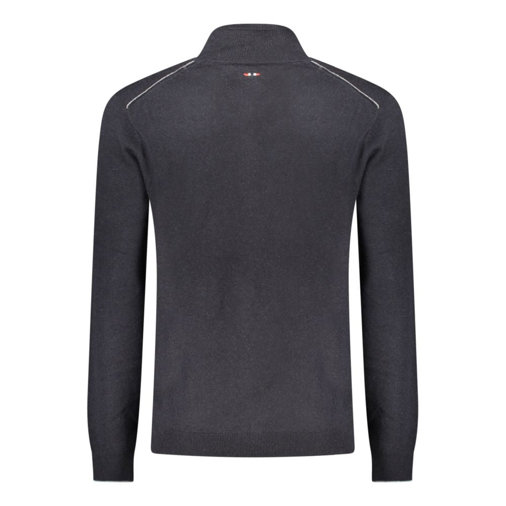 Napapijri Black Wool Men Sweater - Stylish Comfort