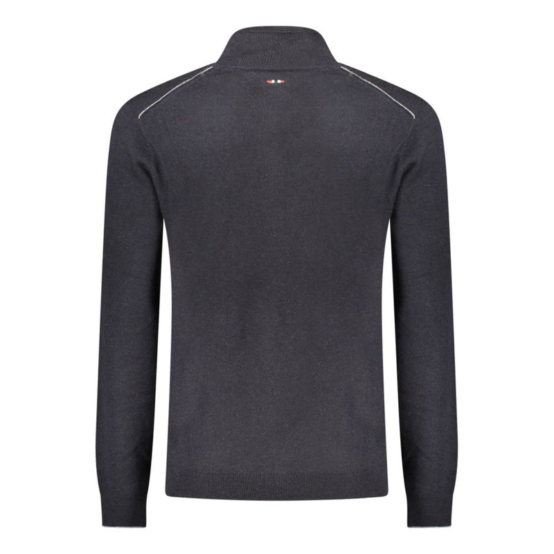 Napapijri Black Wool Men Sweater - Stylish Comfort