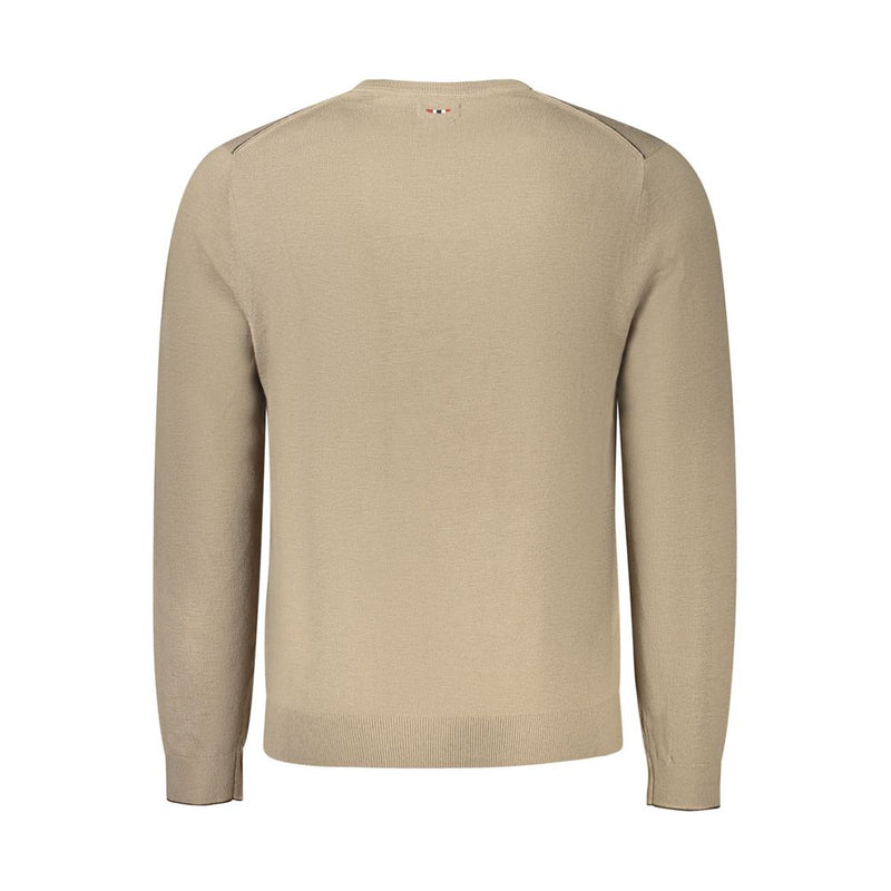 Napapijri Brown Wool Men Sweater - Stylish Comfort
