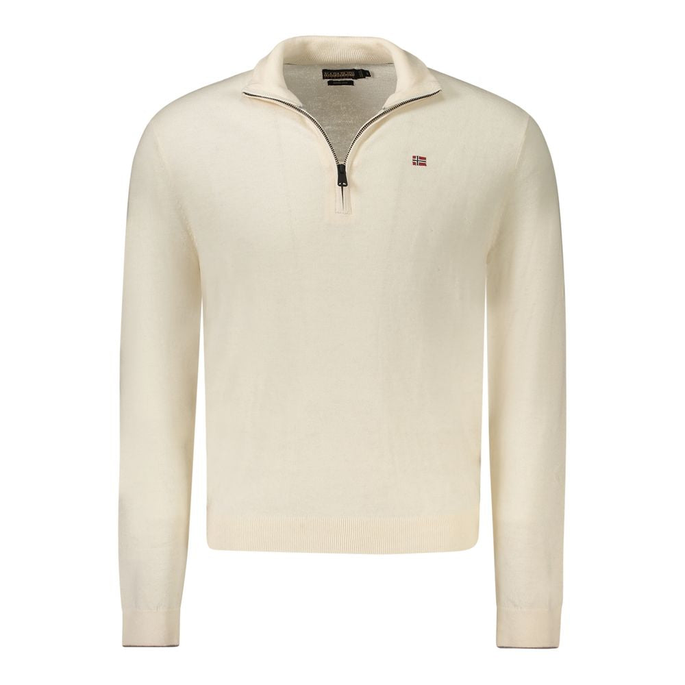 Napapijri White Wool Sweater for Men - Classic Style