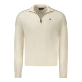 Napapijri White Wool Sweater for Men - Classic Style