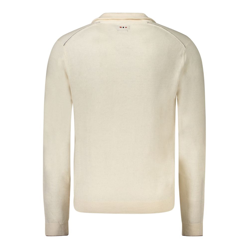 Napapijri White Wool Sweater for Men - Classic Style