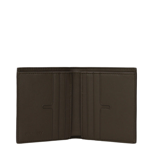 Portefeuille en tissu beige Burberry